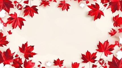 Canada Day Flower Background: With a Colorful Sea of Flowers as the Backdrop, Unfolding the Gorgeous Colors and Vigorous Vitality of Canada Day