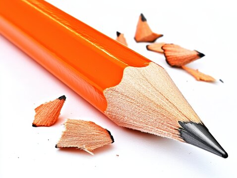 Orange pencil with shavings (1)