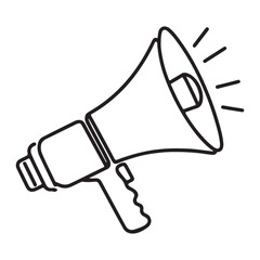 Megaphone Bullhorn Silhouette Vector Illustration Promoting Message