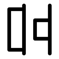 distribute right line icon