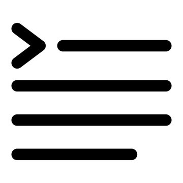 first line indent line icon