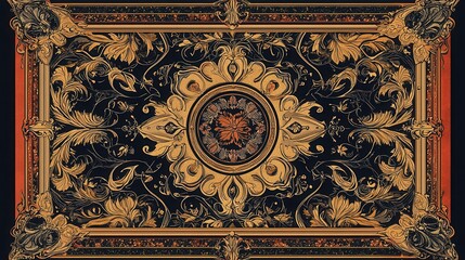 Obraz premium vintage book cover design in art nouveau style, intricate borders, stylized typography, organic elements 