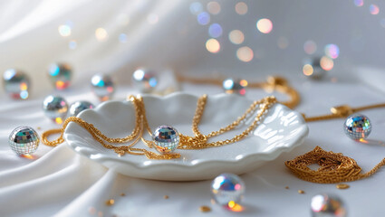 wedding rings and beads