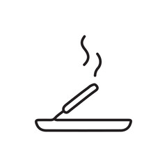 vector illustration of yoga elements in one line style