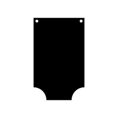 Banner bunting birthday party icon vector. bunting banner illustration sign or symbol.