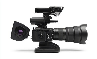 Professional video camera with accessories