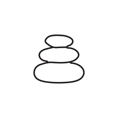 vector illustration of yoga elements in one line style