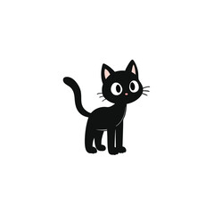 Fototapeta premium black and white cat