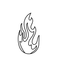 Hand Drawn Fire Outline Illustration