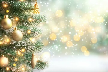 Obraz premium high definition visual of christmas background of bokeh lights stars and sparkle lights