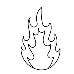 Hand Drawn Fire Outline Illustration
