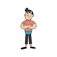 Obraz premium funny cartoon man