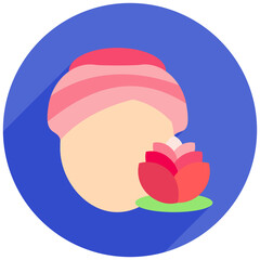 Self Care rounded flat color, mini illustration icon, related to relaxation, spa, wellness and more. Vector EPS 10 for modern concept, print, UI, UX kit, web and app development