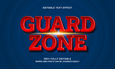 Obraz premium guard zone editable text effect with a hero and super text style