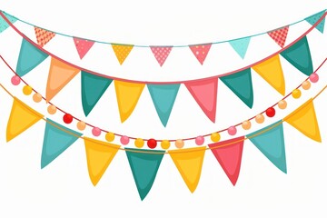 Obraz premium Colorful festive party decoration illustration