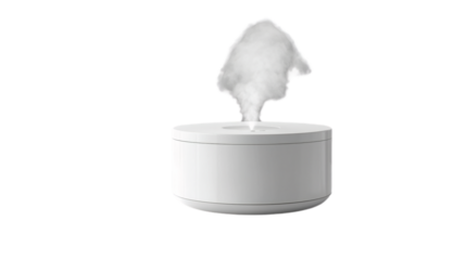 Air diffuser releases calming mist, enhancing home ambiance, PNG, created with Generative AI