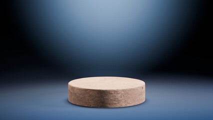 Blank podium display. Minimalist pedestal or showcase scene for present product and mock up. product display podium. 3d rendering geometric forms. 