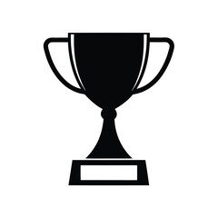 Champion Trophy silhouette, trophy vector, trophy icon on a white background