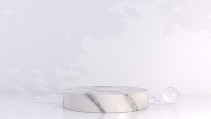 Blank podium display. Minimalist pedestal or showcase scene for present product and mock up. product display podium. 3d rendering geometric forms. 