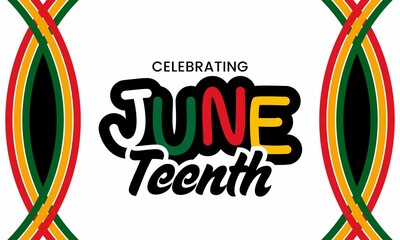 Celebrating Juneteenth modern typography design