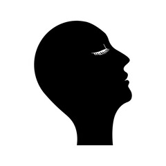Head icon on white background