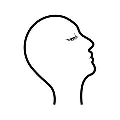Head icon on white background