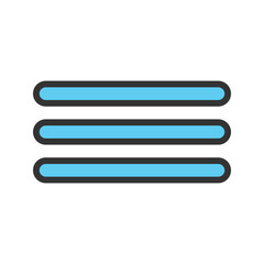 Obraz premium Bars icon vector image. Suitable for mobile apps, web apps and print media.