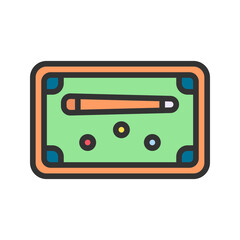 Billiard icon vector image. Suitable for mobile apps, web apps and print media.