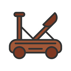 Catapult icon vector image. Suitable for mobile apps, web apps and print media.
