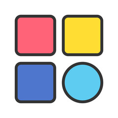 Categories icon vector image. Suitable for mobile apps, web apps and print media.