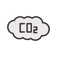 Co2 icon vector image. Suitable for mobile apps, web apps and print media.