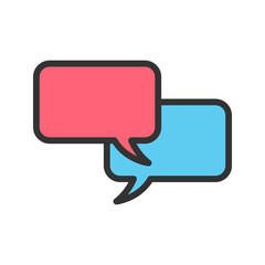 Conversation icon vector image. Suitable for mobile apps, web apps and print media.
