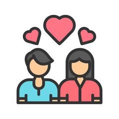 Couple icon vector image. Suitable for mobile apps, web apps and print media.