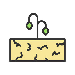 Drought icon vector image. Suitable for mobile apps, web apps and print media.