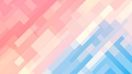 Abstract Pastel Geometric Design Featuring Pink and Blue Rectangles