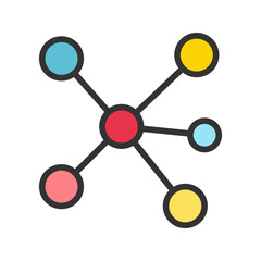 Molecule icon vector image. Suitable for mobile apps, web apps and print media.