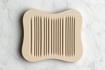 Beige Rectangular Serving Tray