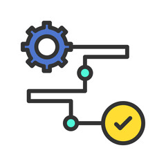 Process icon vector image. Suitable for mobile apps, web apps and print media.