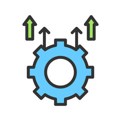 Productivity icon vector image. Suitable for mobile apps, web apps and print media.