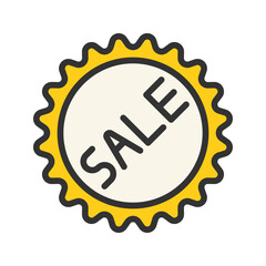 Sale Label icon vector image. Suitable for mobile apps, web apps and print media.