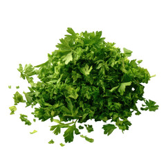Obraz premium Chopped parsley preparation kitchen food photography isolated close-up culinary art