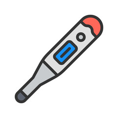 Thermometer icon vector image. Suitable for mobile apps, web apps and print media.