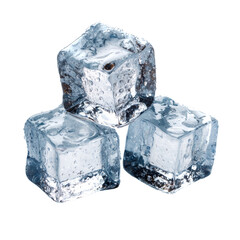 Realistic 3D ice cubes with bubbles on a transparent background. Ideal for beverage ads, cooling concepts, and summer promotions. Capture refreshing essence of ice in designs with this high-quality il