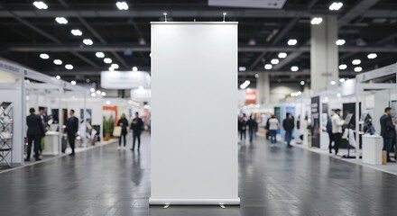 Blank Roll Up Banner Display at Trade Show Event