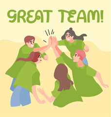 Great team concept illustration