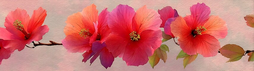 Vibrant Hibiscus Blossoms