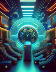 Symbolic wallpaper illustration, glamour factor Internet and computers