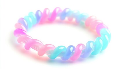 Obraz premium Pastel Bracelet Isolated on White Background