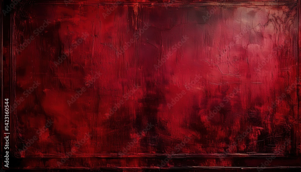 Poster dark red textured abstract painting perfect for halloween themed designs, web design, print media, o