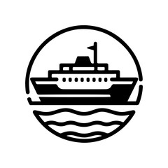 Obraz premium cruise ship vector illustration